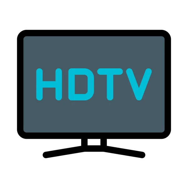 Hoge Definitie Televisie Eenvoudige Abstract Vectorillustratie — Stockvector