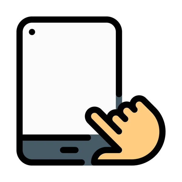 Tablet Touch Screen Vectorillustratie — Stockvector