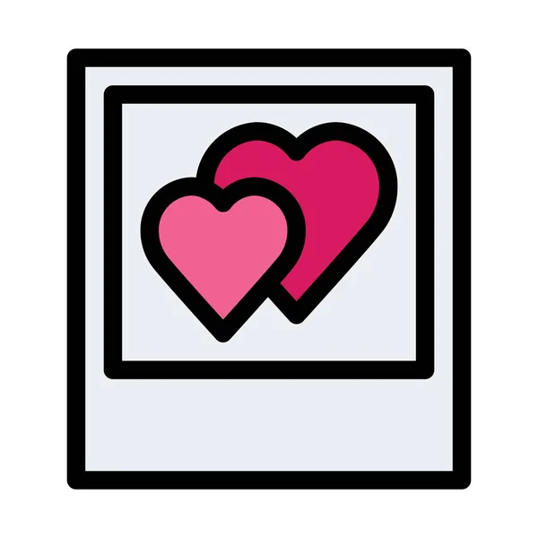 Imagen Instantánea Del Vector Foto Del Corazón — Vector de stock