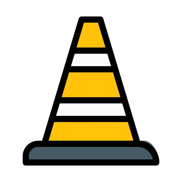 Cone Trafiksignal Vektorillustration — Stock vektor