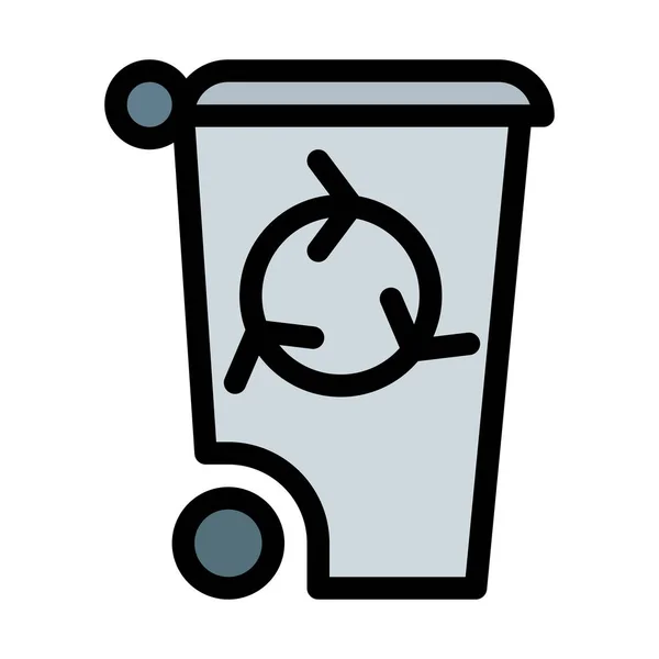 Recycle Bin Container Isolerad Vit Bakgrund — Stock vektor