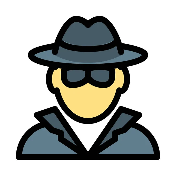 Spion Detective Vectorillustratie — Stockvector