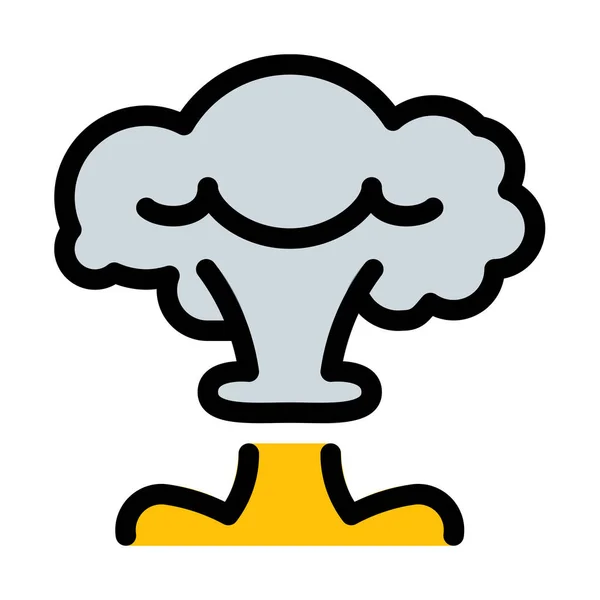 Mushroom Cloud Explosion Vector Illustration — Stock Vector