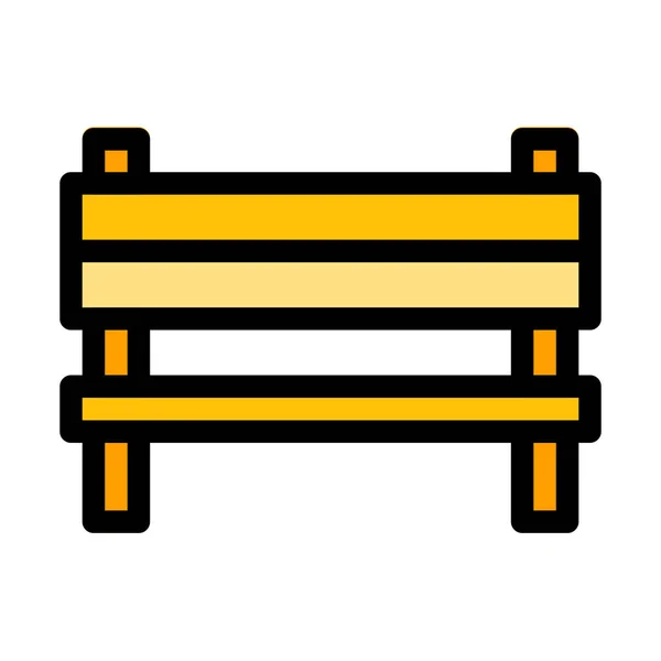 Park Sitting Bench Vector Ilustración — Archivo Imágenes Vectoriales