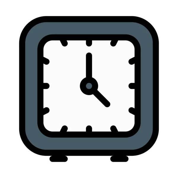 Pequena Ilustração Vetor Relógio Alarme Fundo Branco — Vetor de Stock