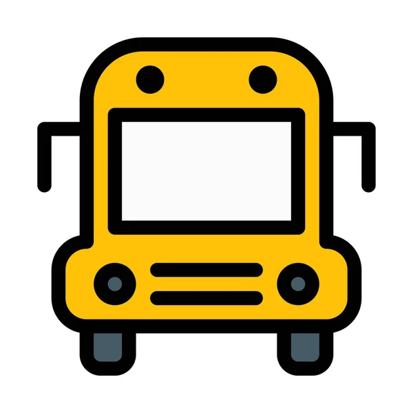 Транспорт Школьных Автобусов Векторная Иллюстрация — стоковый вектор