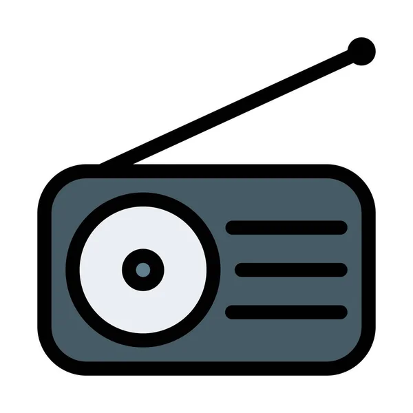 Радіо Антеною Простий Значок — стоковий вектор