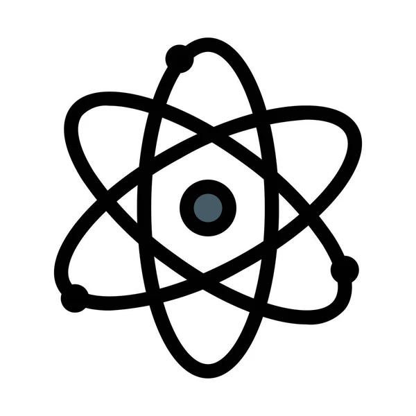 Illustrazione Vettoriale Del Nucleo Particelle Atomiche Sfondo Bianco — Vettoriale Stock