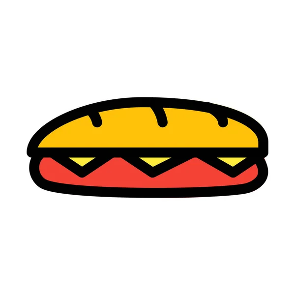 Delicioso Sándwich Queso Ilustración Vectorial — Vector de stock