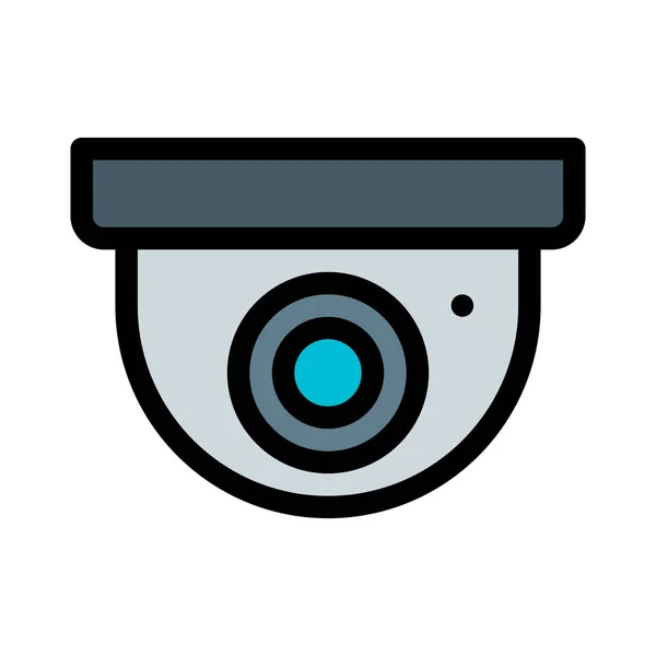Dome Κάμερα Ασφαλείας Απλή Αφηρημένη Διανυσματικά Εικονογράφηση — Διανυσματικό Αρχείο
