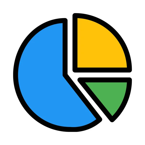 Diagrama Pastel Separado Ilustración Vectorial — Vector de stock