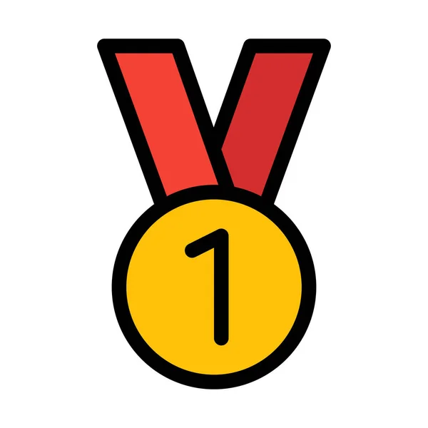 Illustration Vectorielle First Place Medal Sur Fond Blanc — Image vectorielle