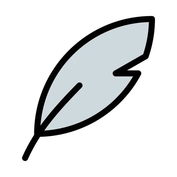 Feather Ganzenveer Eenvoudige Pictogram — Stockvector