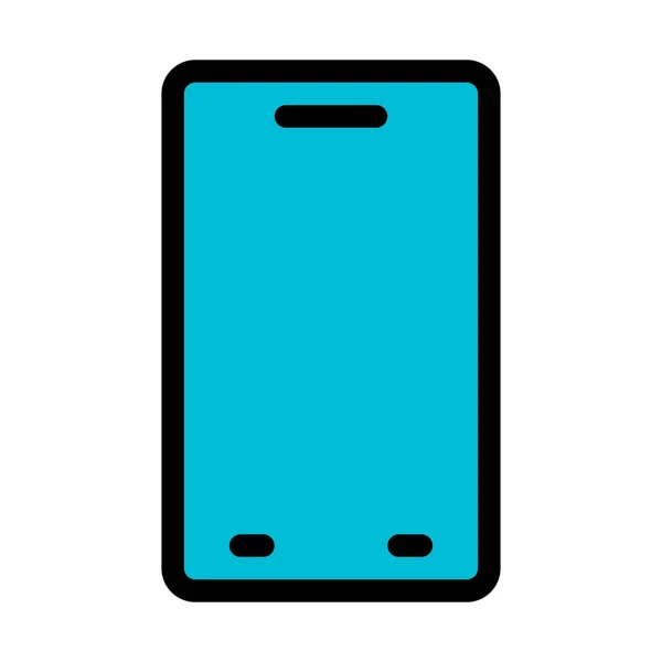 Smartphone Com Botões Ilustração Vetorial Abstrata Simples — Vetor de Stock