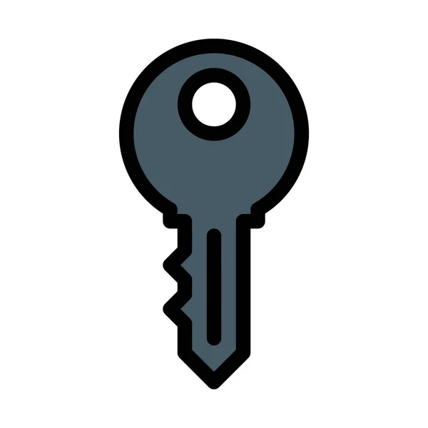 Unlock Key Access Simple Icon — Stock Vector