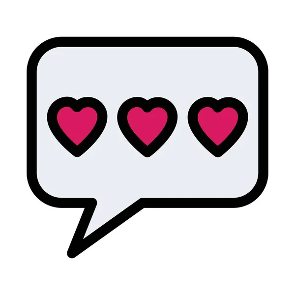 Heart Emoji Chat Icône Simple — Image vectorielle