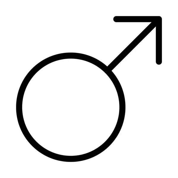 Sexo Masculino Signo Vetor Ilustração — Vetor de Stock