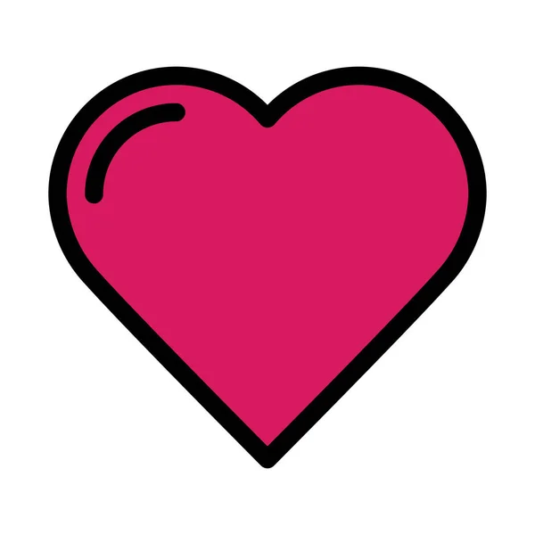Forma Coração Amor Ícone Simples —  Vetores de Stock