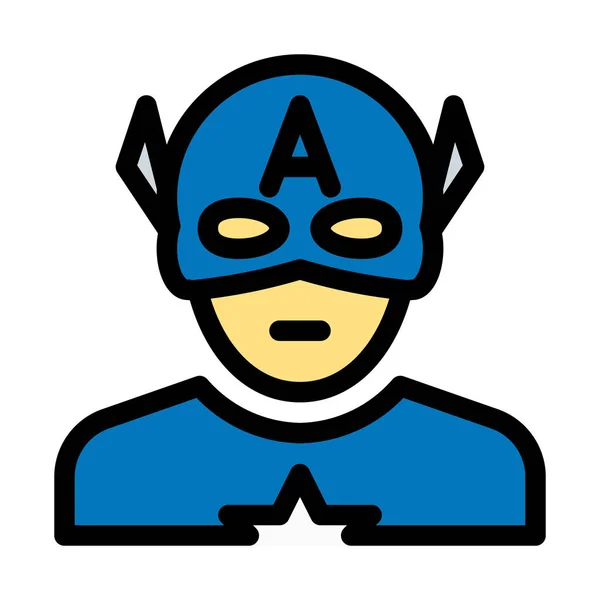 Капитан Америка Супергерой Векторная Иллюстрация — стоковый вектор