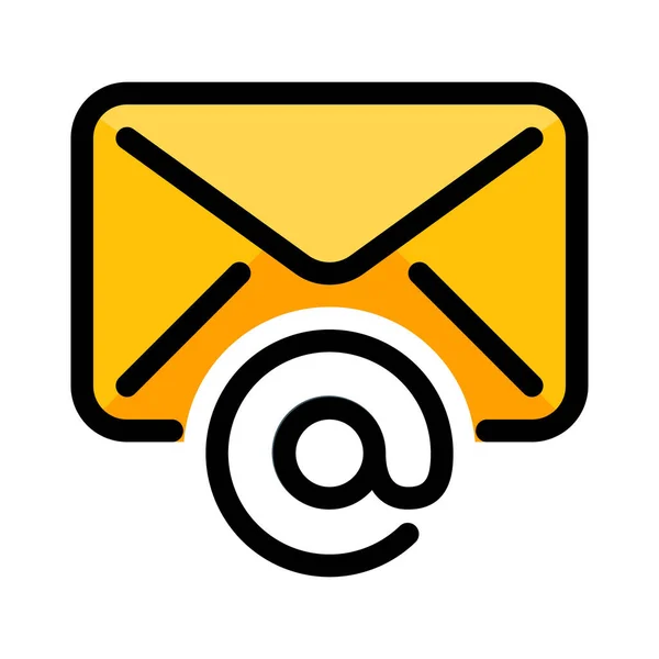 Informações Endereço Mail Ícone Simples —  Vetores de Stock