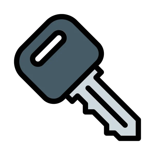 Apartment Door Key Simple Icon — Stock Vector