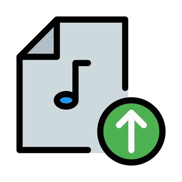 Upload Music File Vector Illustration — Stock Vector