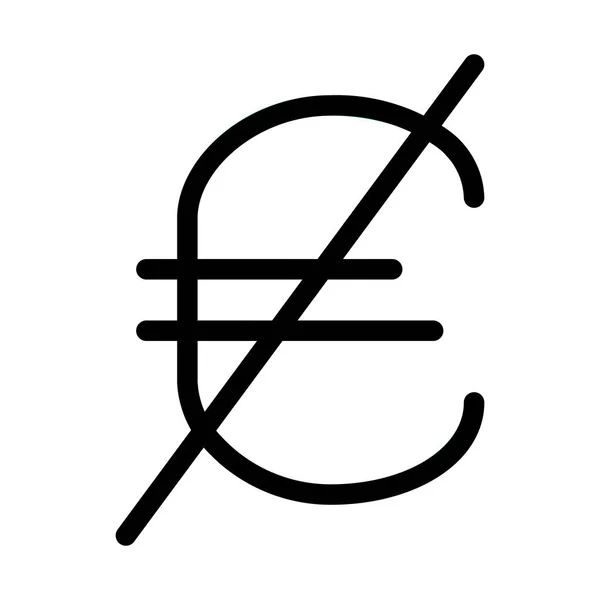 Euro Moneda Bloqueado Ilustración Vector Simple — Vector de stock