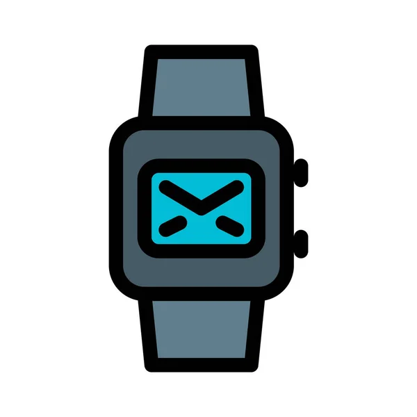 Smartwatch Oznámení Jednoduchý Abstraktní Vektorové Ilustrace — Stockový vektor