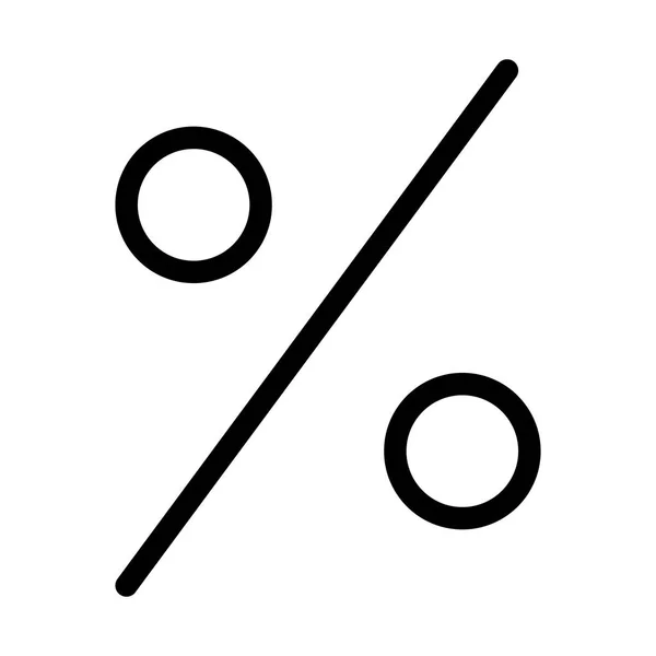 Illustrazione Del Vettore Simbolo Percentuale Matematica — Vettoriale Stock