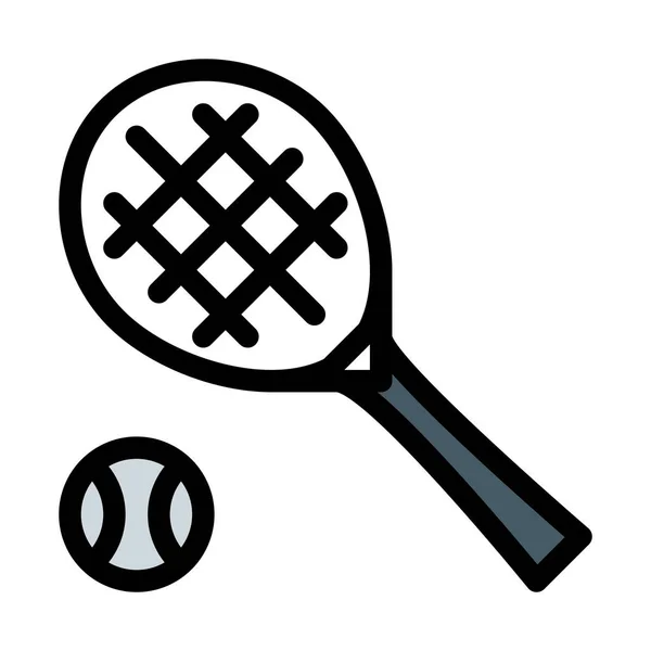 Tennisball Und Schläger Vektor Illustration — Stockvektor