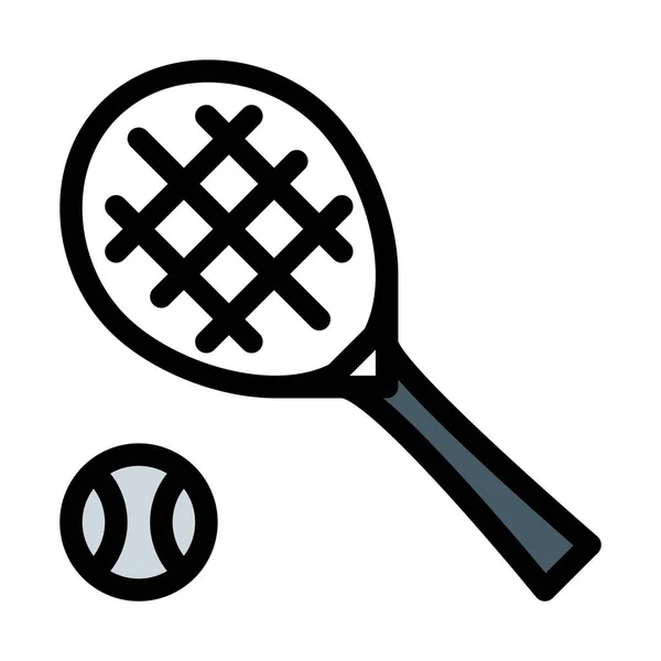 Tennisboll Och Racket Vektorillustration — Stock vektor