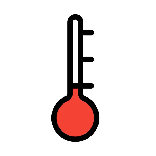 Medición Temperatura Termómetro Vector Ilustración — Archivo Imágenes Vectoriales