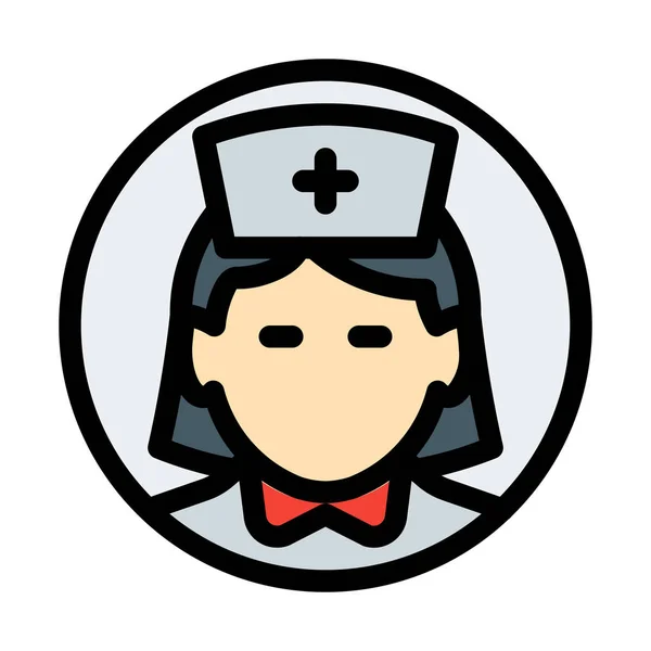 Krankenschwester Icon Vektor Illustration — Stockvektor