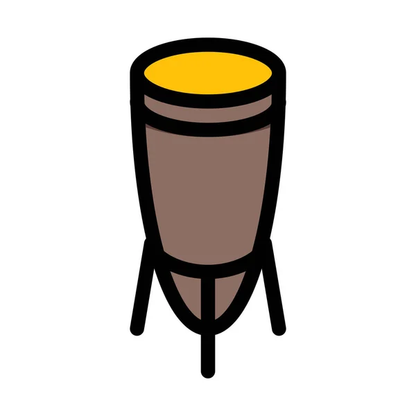 Djembe Kelchtrommel Einfache Vektorillustration — Stockvektor