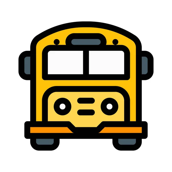 School Bus Service Vector Illustration — Stock Vector