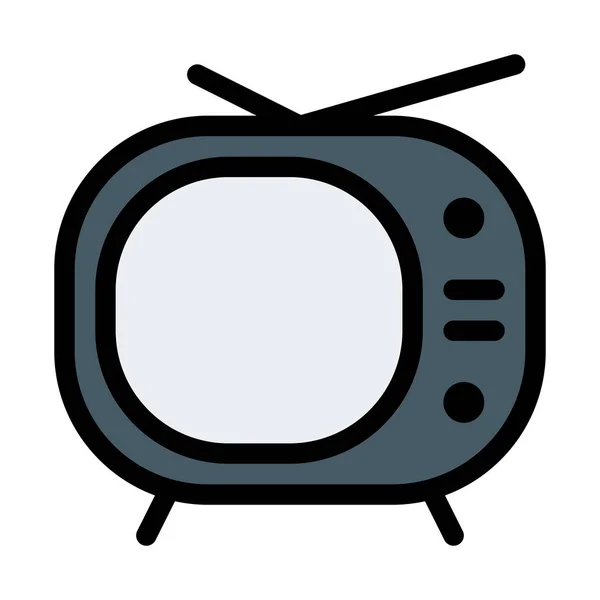 ビンテージ テレビ セット 簡単な抽象的なベクトル図 — ストックベクタ