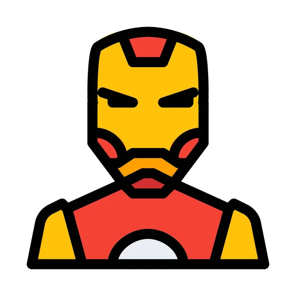 Iron Man Superhero Ilustrasi Vektor - Stok Vektor