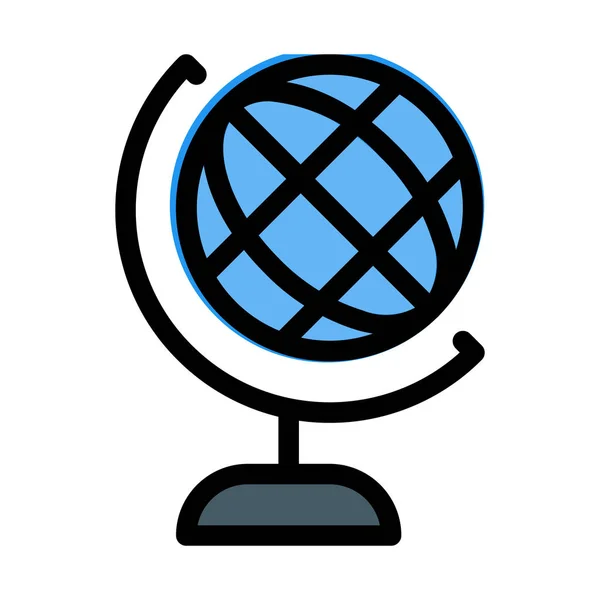 Earth Model Globe Simple Icon — Stock Vector