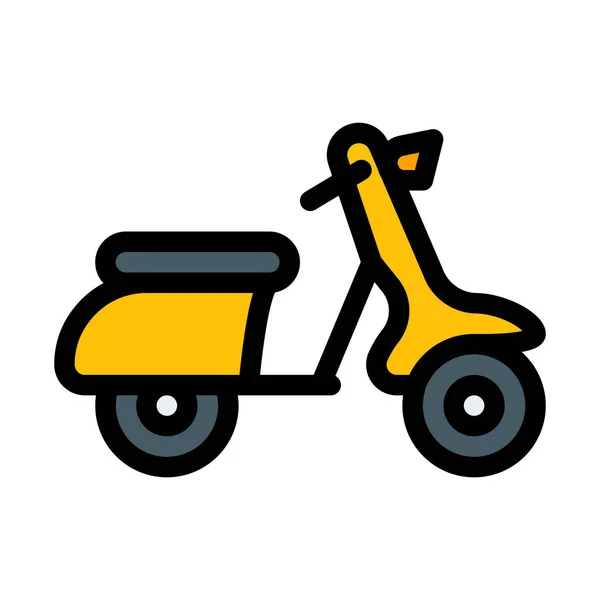 Vintage Scooter Ride Illustration Vectorielle — Image vectorielle
