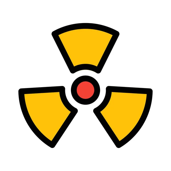 Gevaar Nucleaire Symbool Vectorillustratie — Stockvector