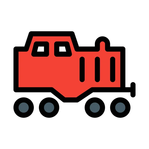 Motor Locomotora Tren — Vector de stock