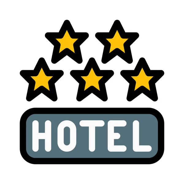 Πέντε Αστέρων Ξενοδοχείο Σύμβολο — Διανυσματικό Αρχείο