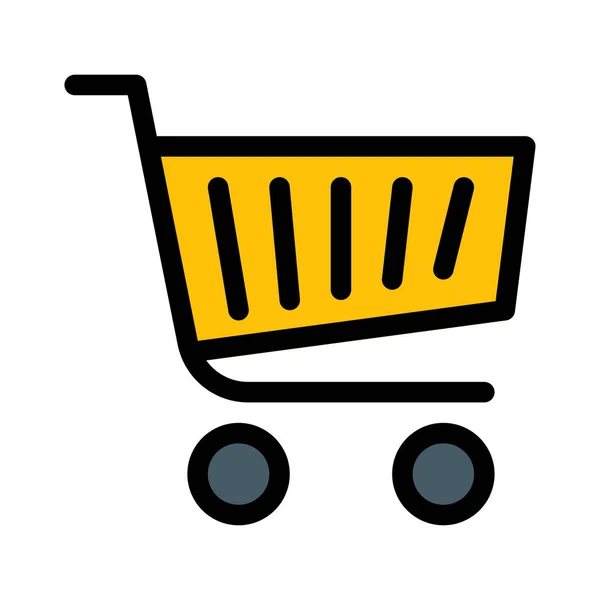 Supermarket Trolley Shopping Cart — Stock Vector