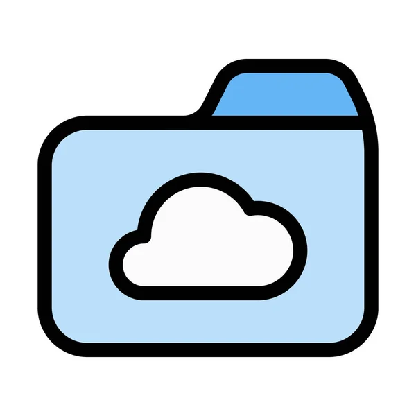 Dossier Document Cloud Illustration Vectorielle Simple — Image vectorielle