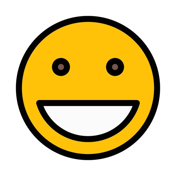 Sonrisa Grande Smiley Aislado Sobre Fondo Blanco — Vector de stock