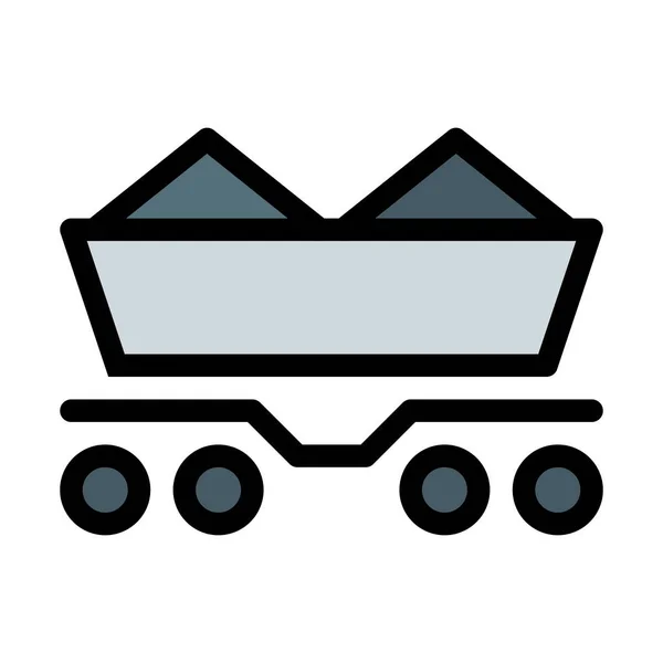 Kohletransport Triebwagen Vektorillustration — Stockvektor