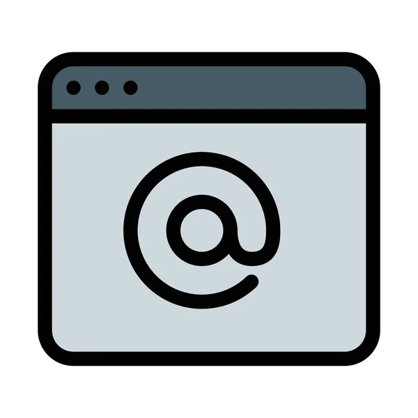 Web Υπηρεσία Ηλεκτρονικού Ταχυδρομείου Εικονογράφηση Διάνυσμα Λευκό Φόντο — Διανυσματικό Αρχείο