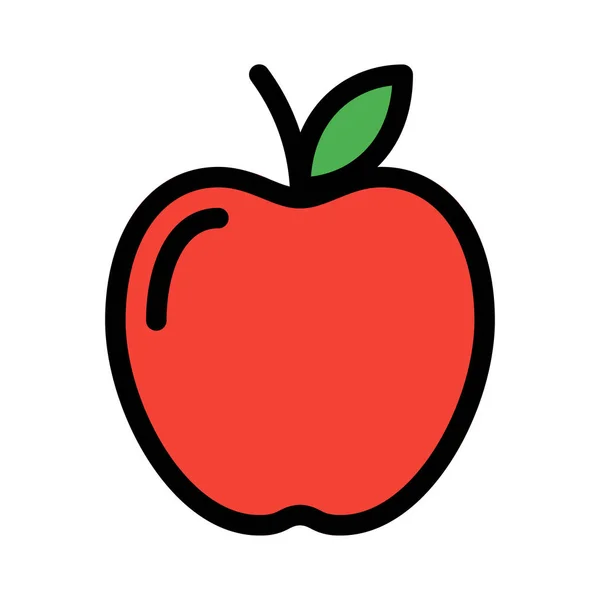 Manzana Orgánica Fresca Ilustración Vectorial — Vector de stock