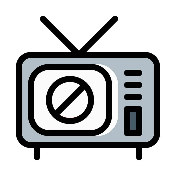 Nessun Segno Televisivo Vettoriale Illustrazione — Vettoriale Stock