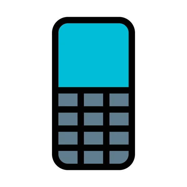 Mobile Avec Illustration Vectorielle Clavier — Image vectorielle